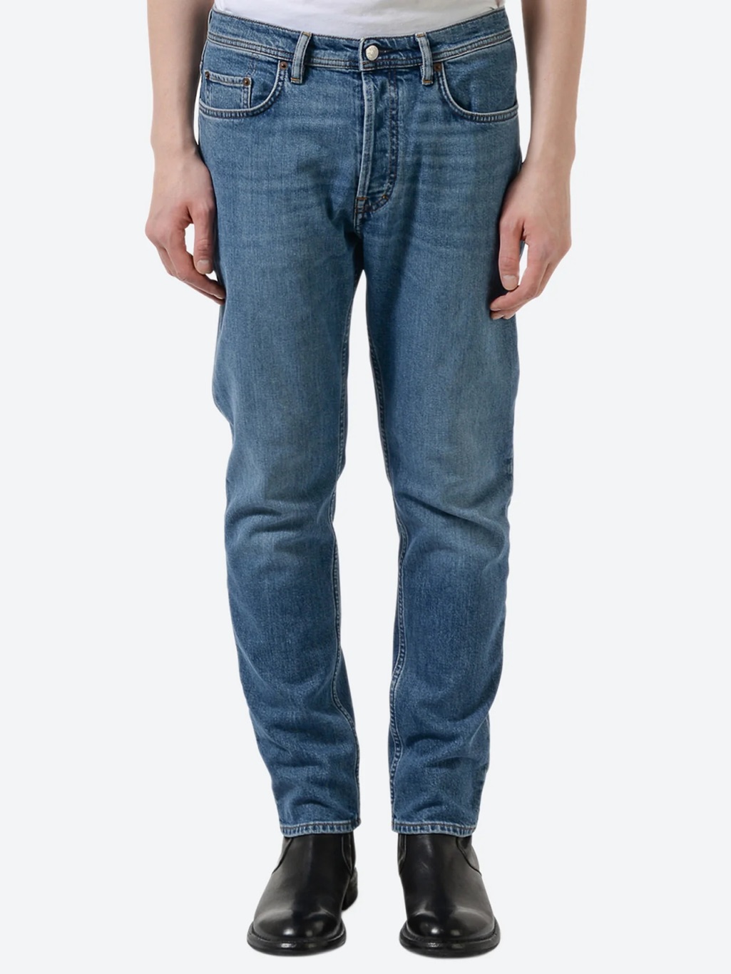 Acne Studios Slim Tapered River Jeans In Mid / Medium Blue Wash, Waist Size 33